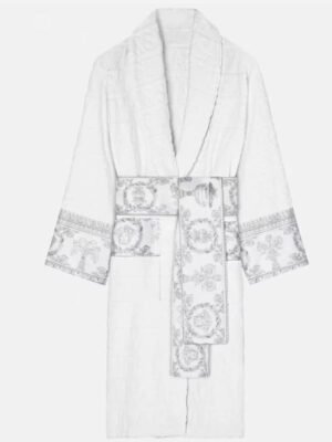 Ford Jast White And Silver Versace Bathrobe