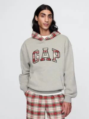 Gap Plaid Hoodie - Image 2