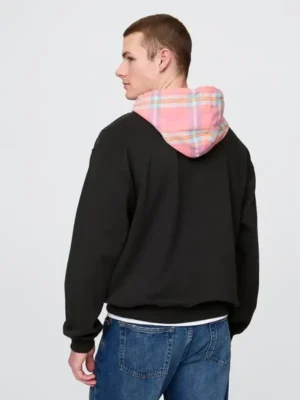 Gap Plaid Hoodie - Image 6