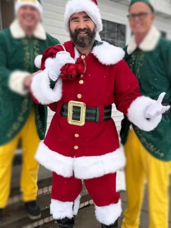 Jason Kelce Santa Claus Coat