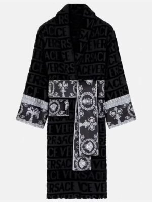 Ken Koepp Black And White Colorblock Versace Bathrobe