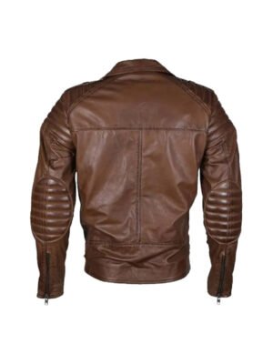 Men’s Biker Brown Leather Jacket