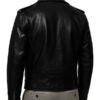 Mens Black Double-Zip Moto Jacket