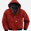 Red Carhartt Hooded Jacket