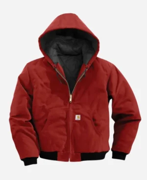 Red Carhartt Hooded Jacket