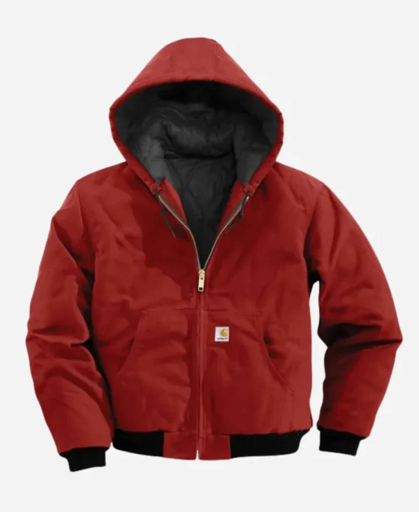 Red Carhartt Hooded Jacket