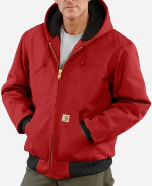 Red Carhartt Hooded Jacket - Image 2