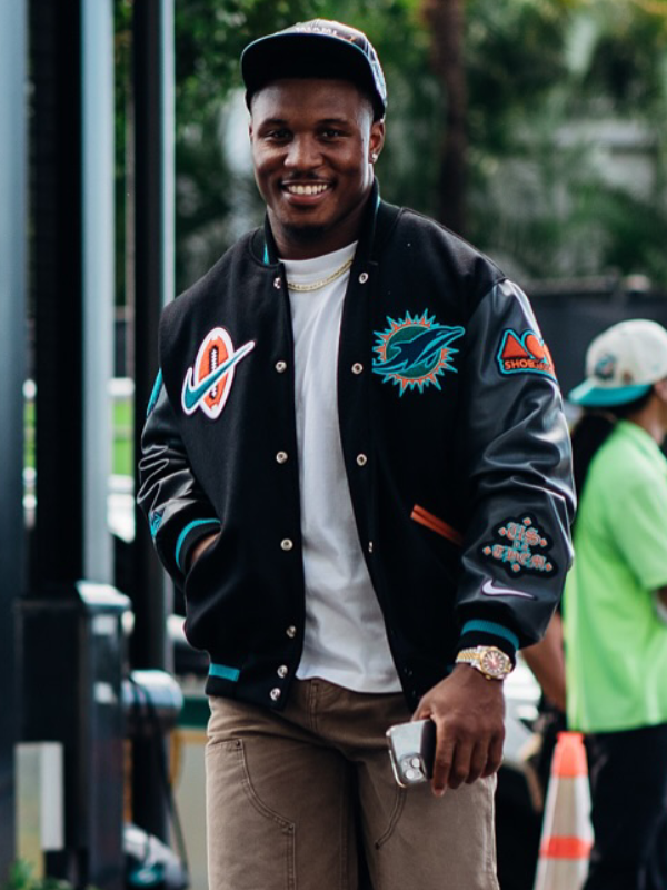 Malik Washington Rivalries Miami Dolphins Varsity Jacket
