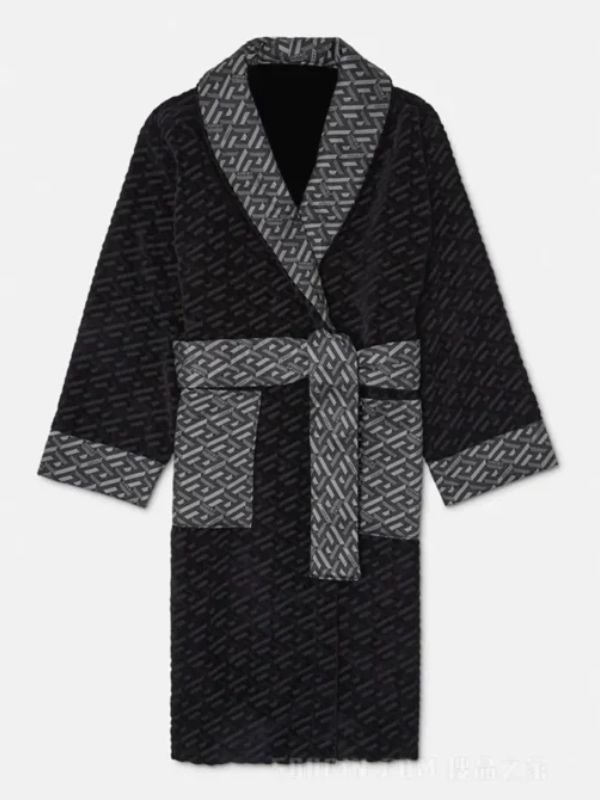 Pat Bode Black With Grey Versace Bathrobe