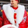 Patrick Mahomes Santa Claus Red Coat