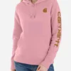 Pink Carhartt Sleeve Logo Hoodie