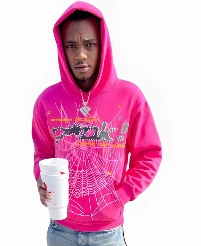 Sp5der Pink Hoodie - Image 2