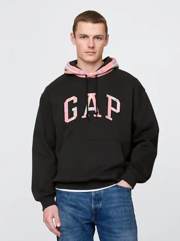Gap Plaid Hoodie - Image 5