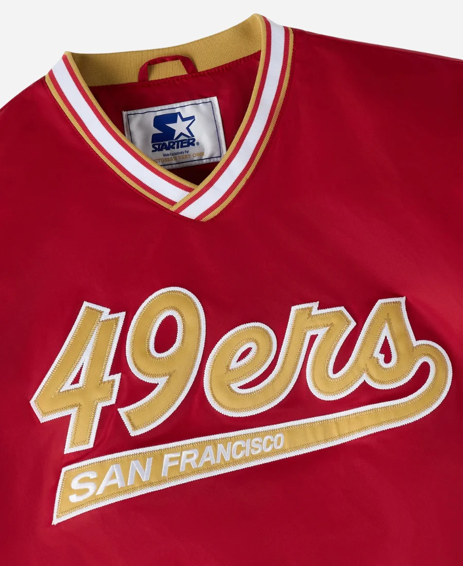 OVO San Francisco 49ers Trainer Pullover Starter Jacket - Image 3