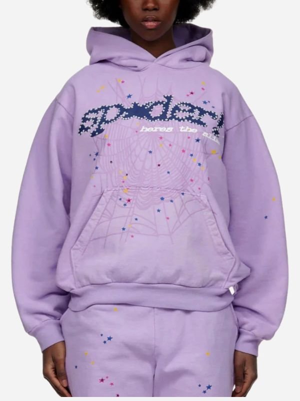 Sp5der Acai Purple Hoodie