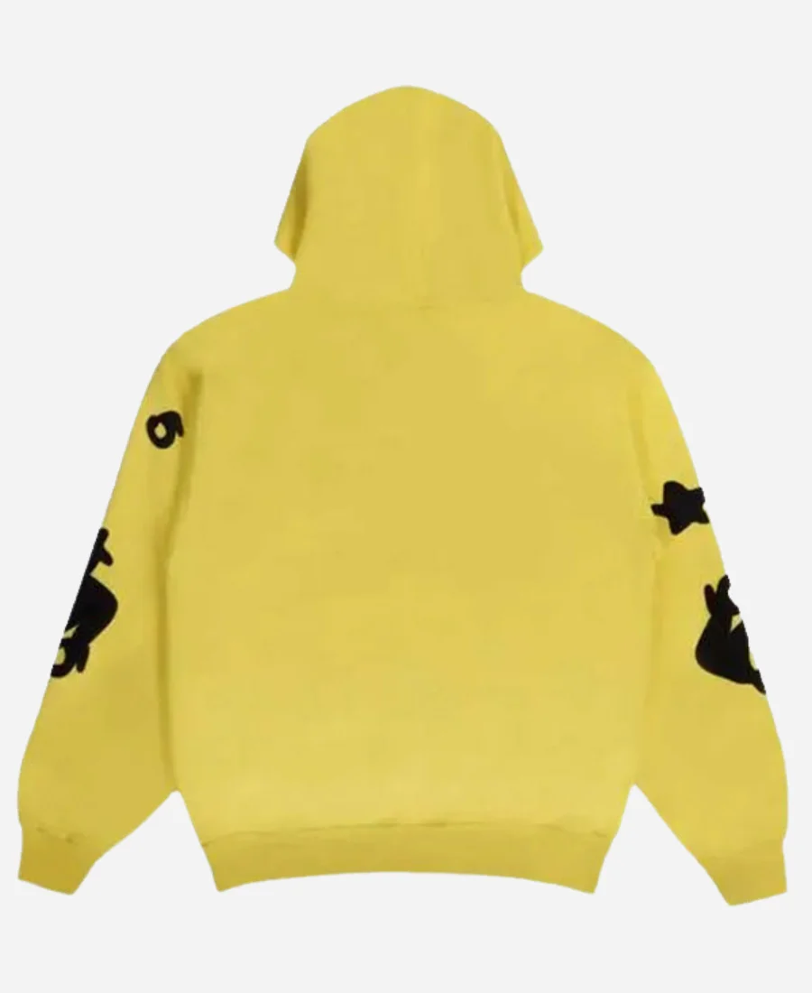 Sp5der Gold Beluga Yellow Pullover Hoodie - Image 2