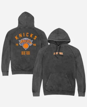 Stadium Essentials New York Knicks Vintage Raglan Hoodie - Image 3