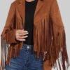Brown Western Style Fringed Jacket