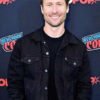 Glen Powell The Running Man Black Denim Jacket