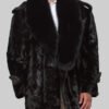 Men’s Black Mink Pea Coat