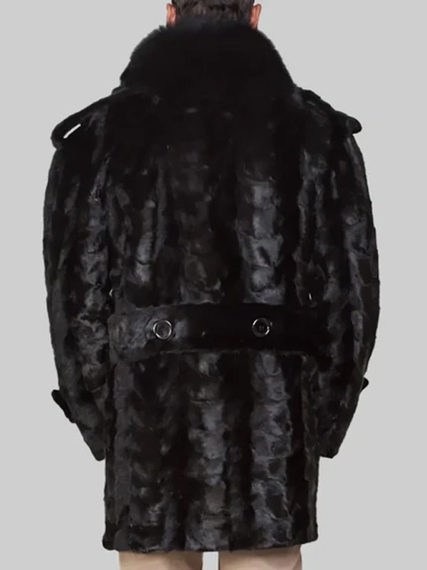 Men’s Black Mink Pea Coat