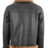 RAF Black B3 Bomber Brown Shearling Jacket