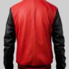 Terry Men’s Red and Black Leather Varsity Jacket