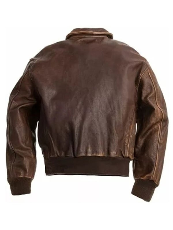 Aviator A2 Brown Distressed Bomber Jacket
