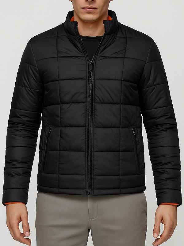 Men’s Black Full Zip Puffer Jacket