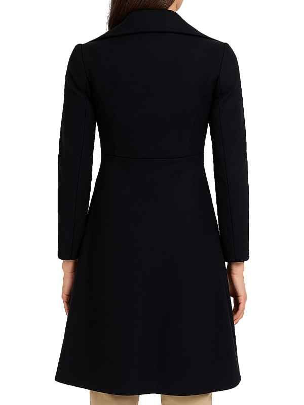 Women’s Black Double Breasted Wool Coat