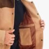 Men's Cowboy Brown Bomber Shearling Suede Leather Jacket
