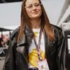 Brie Larson F1 Grand Prix 2026 Black Jacket