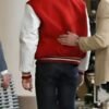 Michael 2026 Jaafar Jackson Red Varsity Jacket