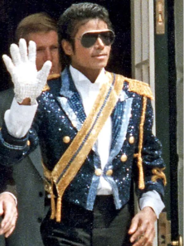 Michael Jaafar Jackson Blue Sequin Jacket