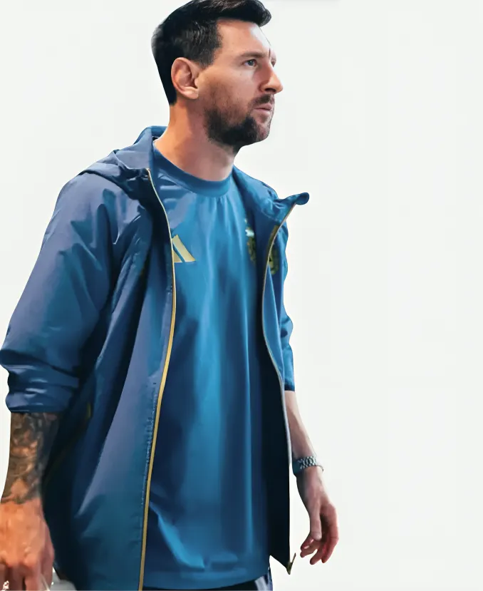 FIFA World Cup 2026 Lionel Messi Blue Hooded Jacket
