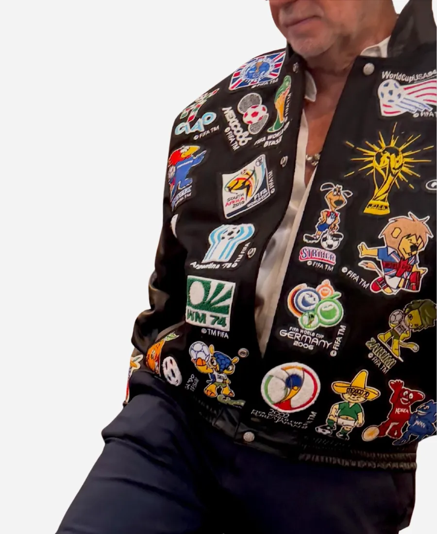 FIFA World Cup 2026 Jeff Hamilton Black Patchwork Jacket