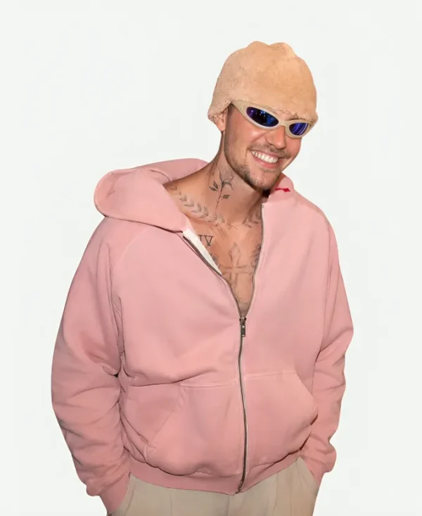 Justin Bieber 2026 FIFA World Cup Pink Hooded Jacket