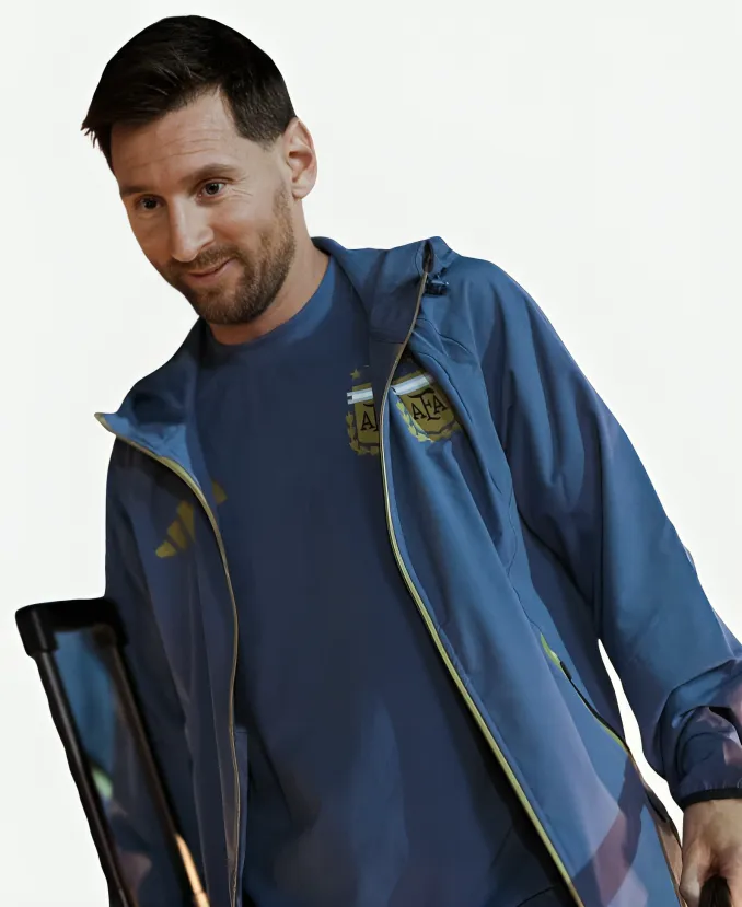 FIFA World Cup 2026 Lionel Messi Blue Hooded Jacket