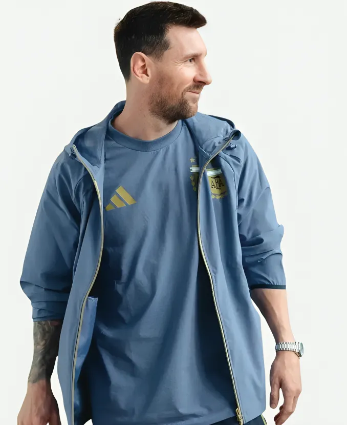 FIFA World Cup 2026 Lionel Messi Blue Hooded Jacket